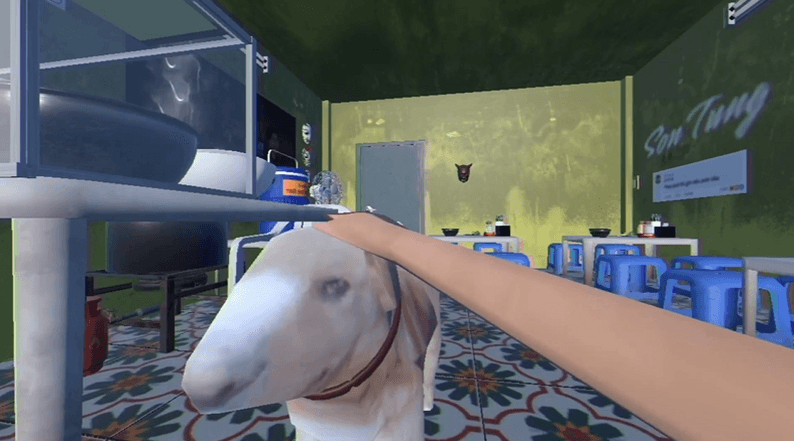 Brother Hai serving customers